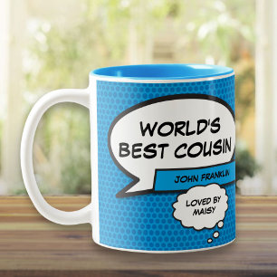Favorit Cousin Fun Comic Buch Blau Zweifarbige Tasse