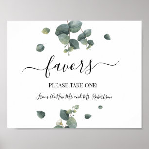Favorit Duwer Wedding Greenery Eukalyptus Sign Poster