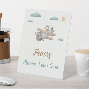 Favorit für das Thema "Airplane Baby Shower Travel Sockelschild
