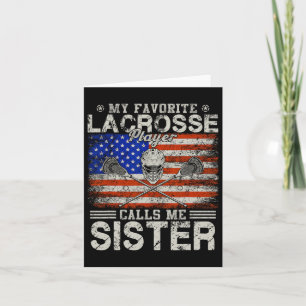 Favorit Lacrosse Player ruft mich Schwester Funny Karte