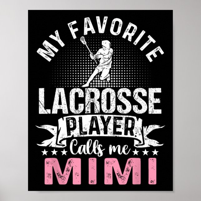 Favorit Lacrosse Player ruft Mimi Funny Poster (Vorne)