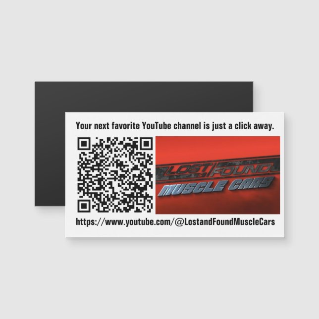 Favorit Youtube Channel QR Code Magnet (Vorne/Hinten)
