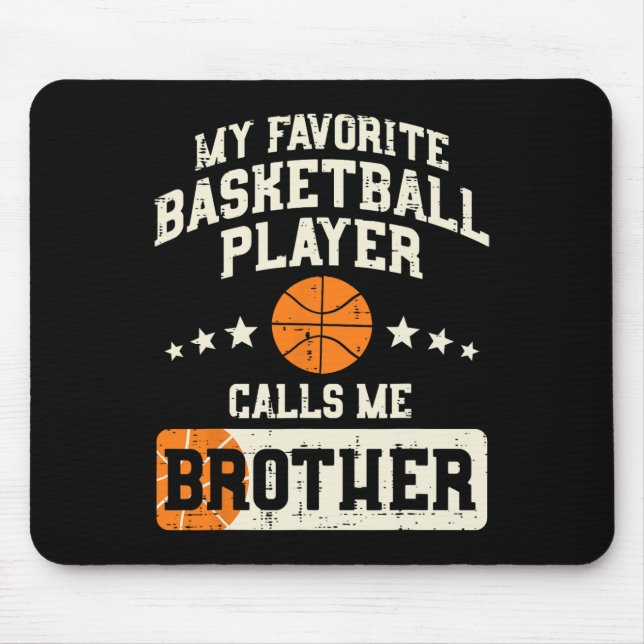 Favorite Bysketbyll Player Brother Family Byller B Mousepad (Vorne)