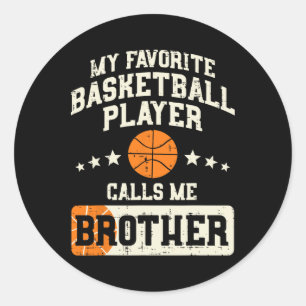 Favorite Bysketbyll Player Brother Family Byller B Runder Aufkleber