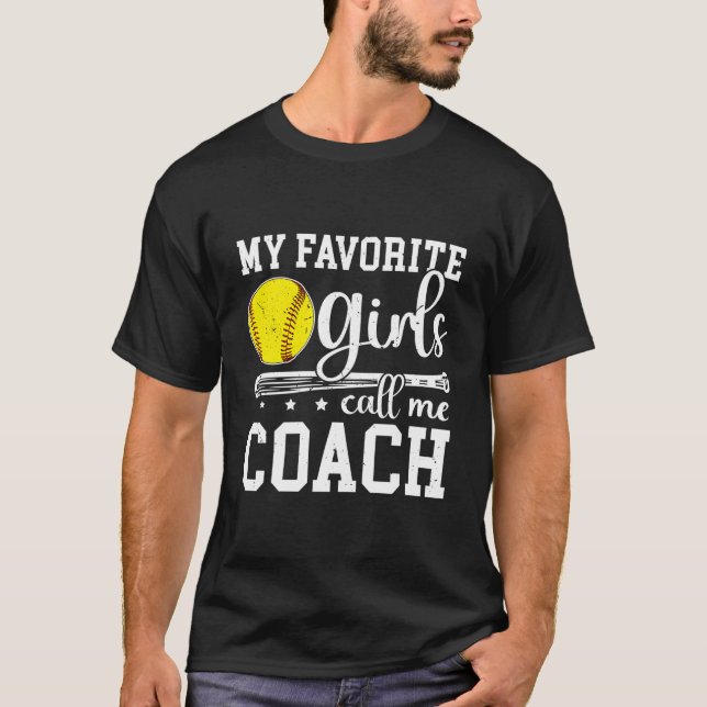 Favorite Call Me Softball Coach Softball Coaching T-Shirt (Vorderseite)