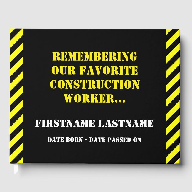 Favorite Construction Worker Funerbook Gästebuch (Vorderseite)