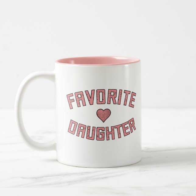 Favorite Daughter Family Wiedersehen Funny Gifts Zweifarbige Tasse (Links)