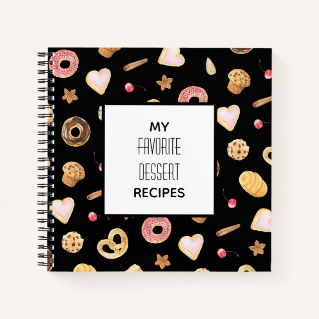 Favorite Desserts Kochbuch Notizbuch (Vorderseite)