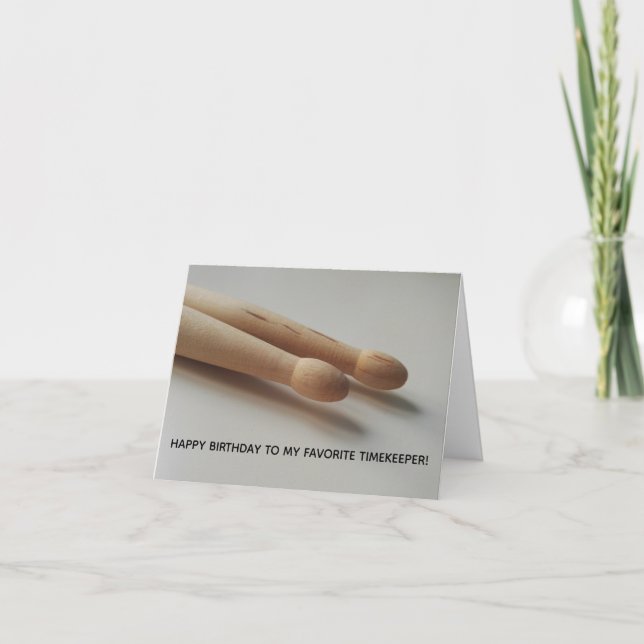 Favorite Drummer Percussionist Timekeeper zum Gebu Karte (Vorderseite)