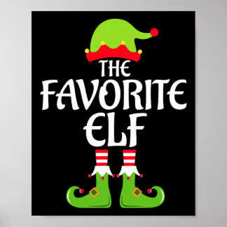 Favorite Elf Matching Family Group Weihnachts-Part Poster