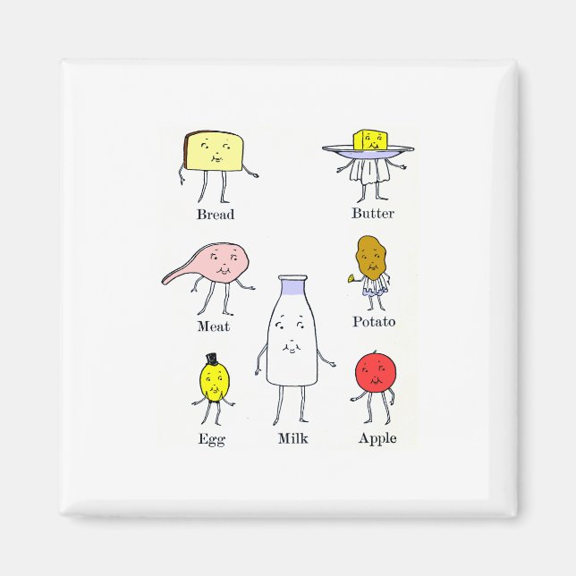 Favorite Foods Vintag Kitchart Magnet (Vorne)