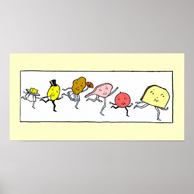 Favorite Foods Vintag Kitchart Poster (Vorne)