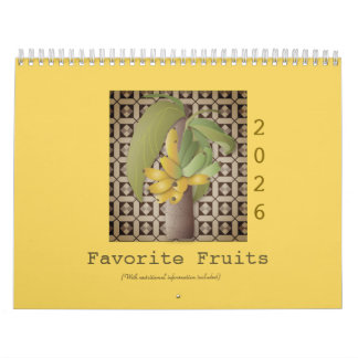 Favorite Fruits (With nutritional info) Kalender