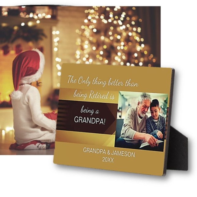 Favorite Gift! Retired Grandpa Photo Plaque Fotoplatte (Von Creator hochgeladen)