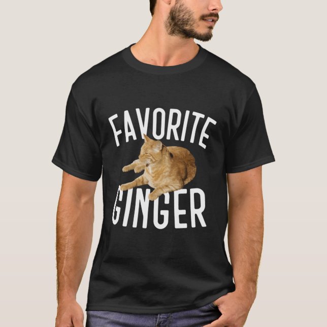 Favorite Ginger Tabby Cat Lover Grafisches Geschen T-Shirt (Vorderseite)