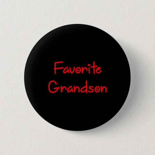 Favorite Grandson Vathers Day Button (Vorderseite)