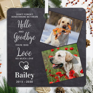 Favorite Hello Custom 2 Foto Dog Memorial Ornament Aus Metall