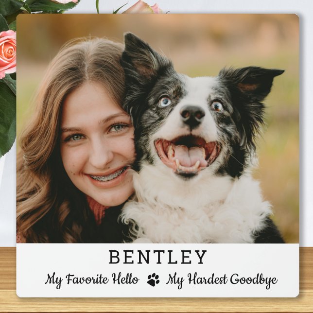 Favorite Hello Custom Dog Foto Pet Memorial Fotoplatte (Von Creator hochgeladen)