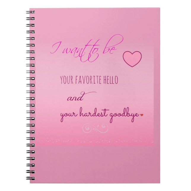 "Favorite Hello" Valentine SpiralNotebook Notizblock (Vorderseite)