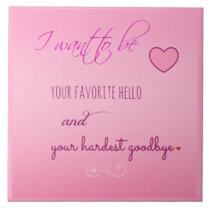 "Favorite Hello" Valentinstag Geschenktafel Fliese