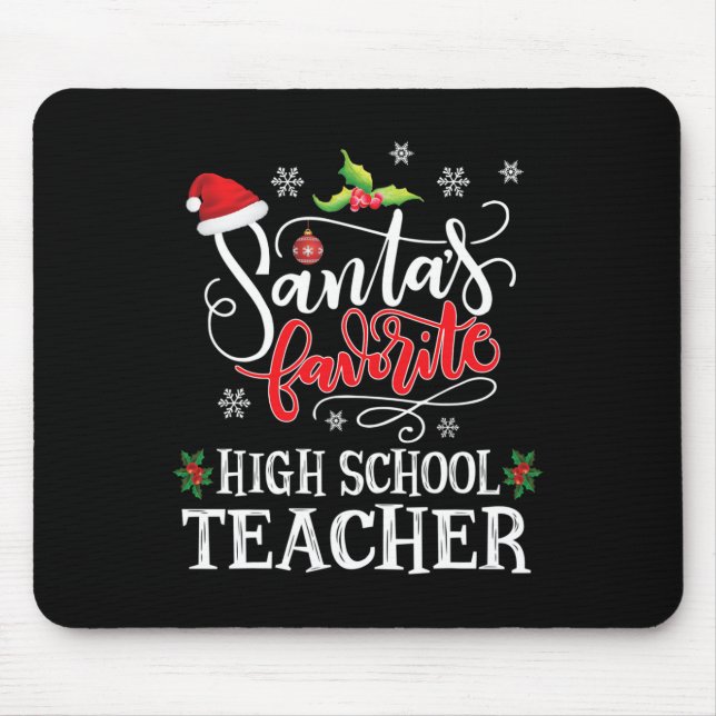 Favorite High School Lehrer Weihnachts-Party Gesch Mousepad (Vorne)