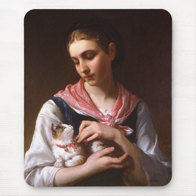 Favorite Kitten (von Émile Munier) Mousepad (Vorne)