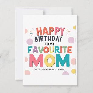 "Favorite Mama Birthday Card" Feiertagskarte