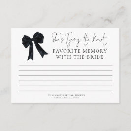 Favorite Memory With Bride Black Bow Bridal Shower Karte