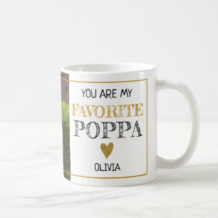 Favorite Poppa Opa Opa Grandchild Custom Foto Kaffeetasse