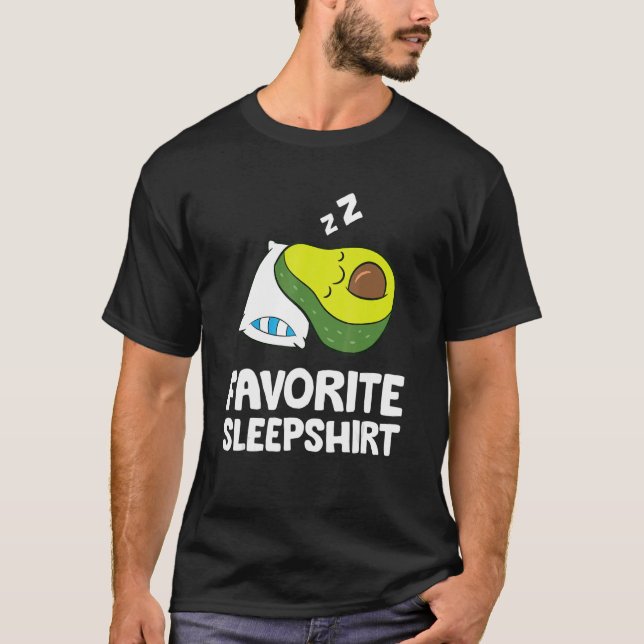 Favorite Sleep Avocado  Avocado Pajama T-Shirt (Vorderseite)
