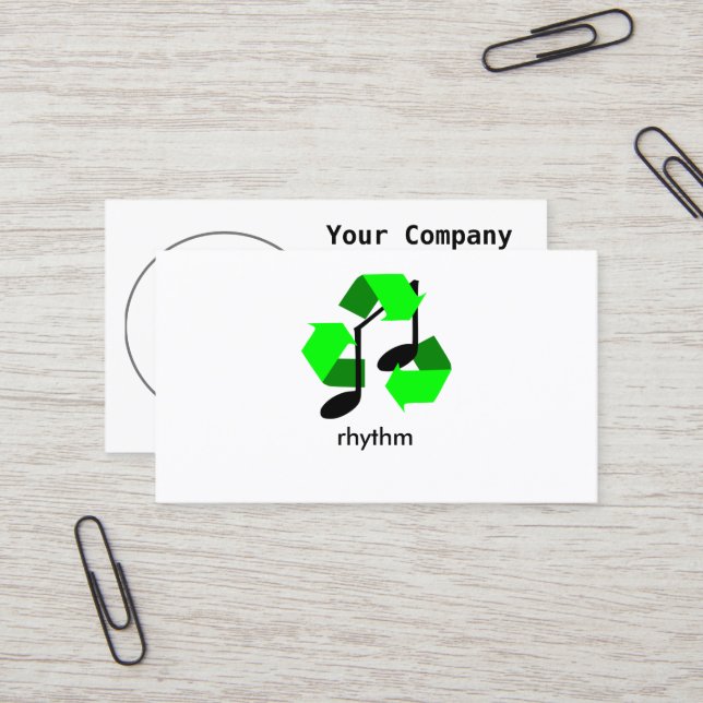 Favorite Song Rhythm Visitenkarte (Vorderseite/Rückseite Beispiel)