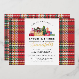 Favorite Things Christmas Family Event Gold Folien Feiertagskarte