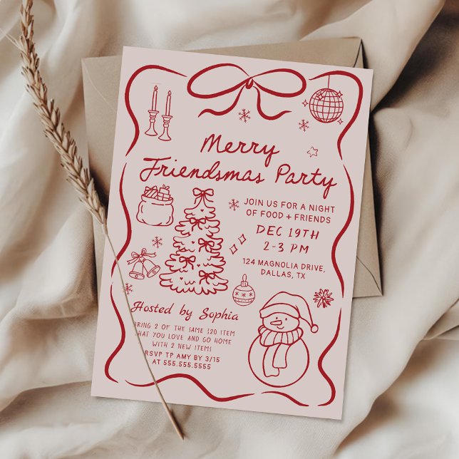 Favorite Things Christmas Holiday Party Invitation Einladung (Von Creator hochgeladen)