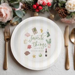 Favorite Things Geschenk Austausch Weihnachts-Part Pappteller