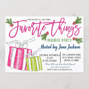 Favorite Things Weihnachts-Party Einladung