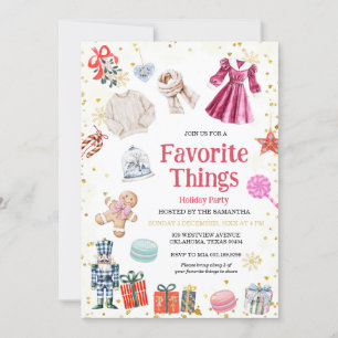 Favorite Things Weihnachtsfeiertage Party Einladung