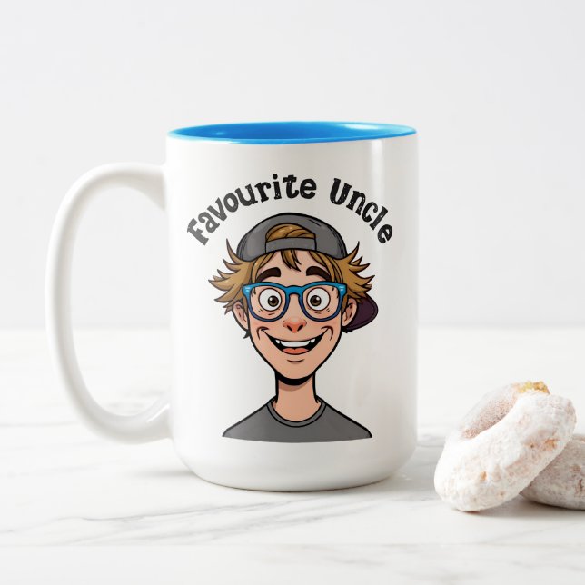 Favorite Uncle Mug Zweifarbige Tasse (Mit Donut)