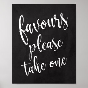 Favoriten Bitte nehmen Sie ein 8x10 Chalkboard-Zei Poster