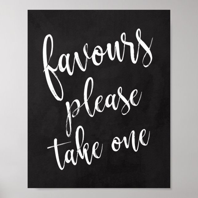 Favoriten Bitte nehmen Sie ein 8x10 Chalkboard-Zei Poster (Vorne)
