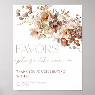 Favoriten boho Fall braune rustikale Blüte Poster