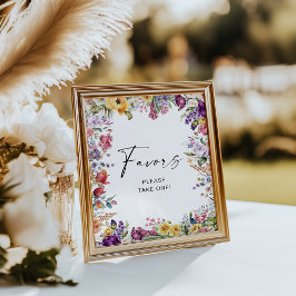 Favoriten Brautparty "Garden Blume signieren" Poster