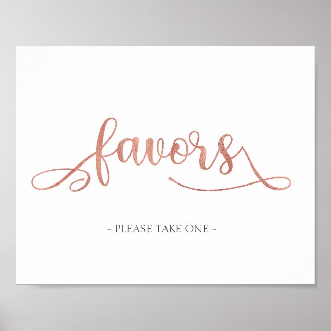 Favoriten Rose Gold Trendy Wedding Sign Poster (Vorne)