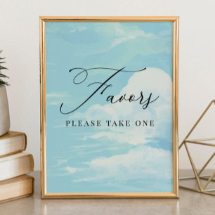 Favoriten Schild Blue Sky Cloud Baby Shower