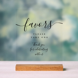 Favoriten Schwarze Elegante Moderne Schrift Acrylschild