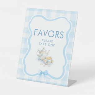 Favoriten Süße Teeparty Blau Baby Shower Tischschi Sockelschild