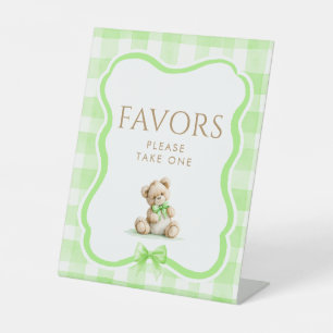 Favoriten Süßer Teddybär Baby Shower Tischschild Sockelschild