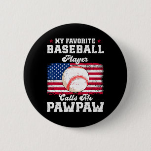 Favoritenbaseball-Spieler ruft Fahne der Pawpaw-Fl Button