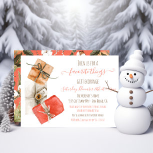 Favoritenklänge Geschenke Exchange braune Papierpa Einladung
