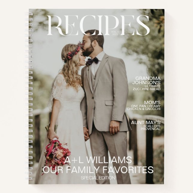 Favoritenrezepte 2 Foto Magazine Cover Notizbuch (Vorderseite)