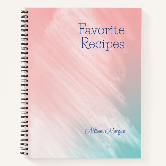 Favoritenrezepte, Name, Farben Notizbuch (Vorderseite)